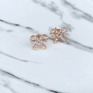 🆕 NWOT Violet & Brooks Crystal Bow Stud Earrings